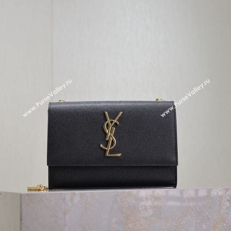 Saint Laurent Kate Small Chain Bag in Grained Leather 469390 Black/Gold 2025 (YY-250409102)