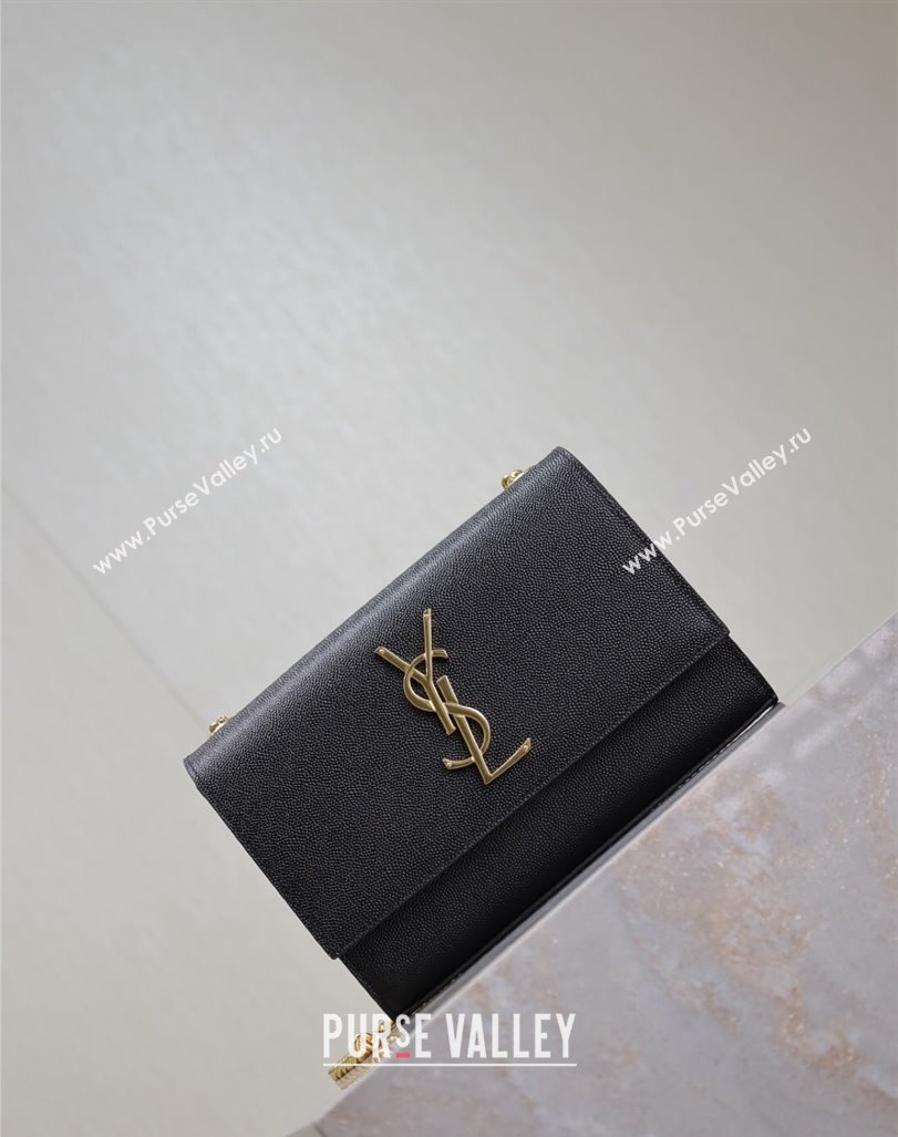 Saint Laurent Kate Small Chain Bag in Grained Leather 469390 Black/Gold 2025 (YY-250409102)