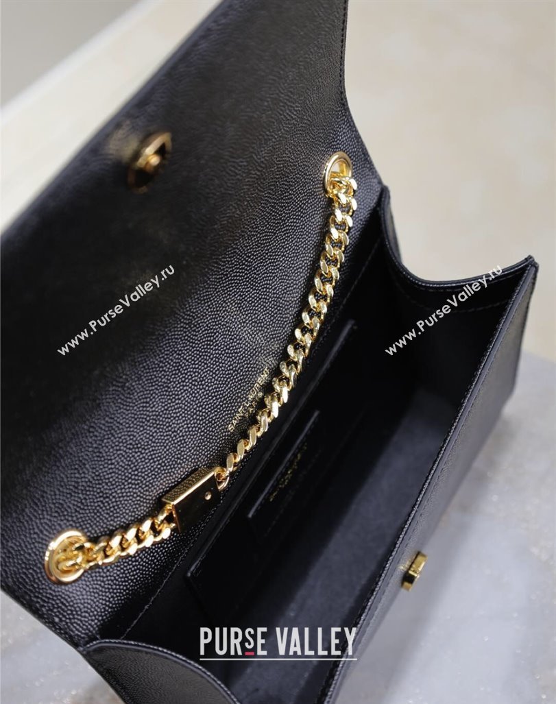 Saint Laurent Kate Small Chain Bag in Grained Leather 469390 Black/Gold 2025 (YY-250409102)