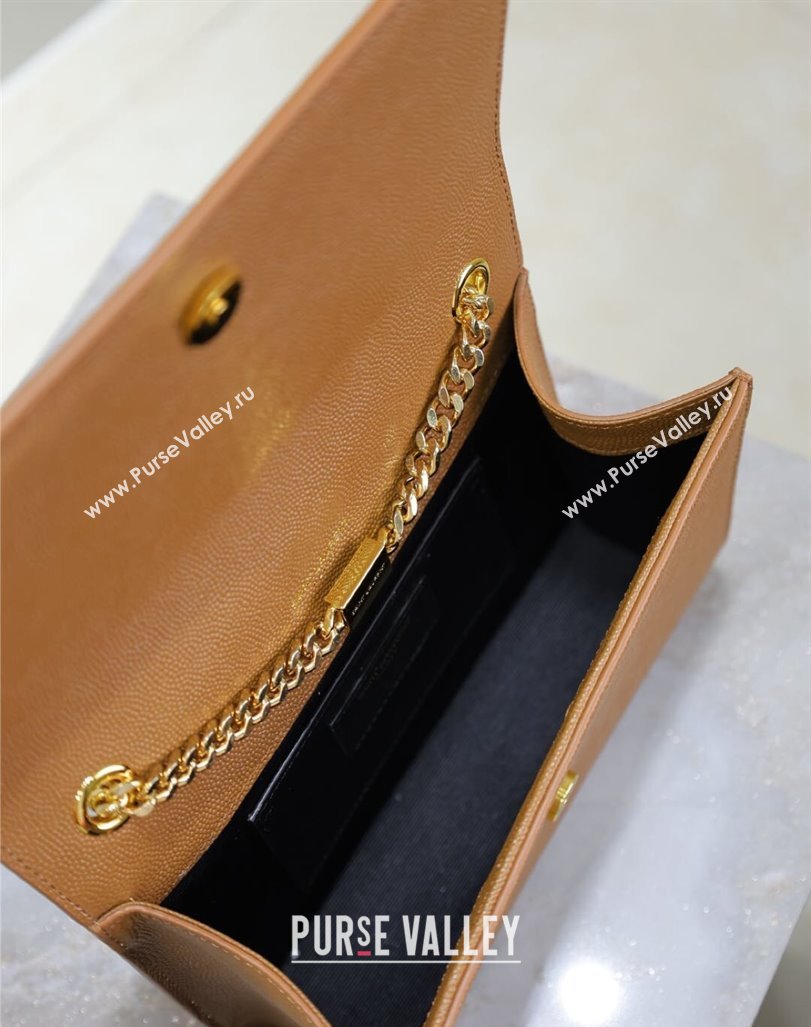 Saint Laurent Kate Small Chain Bag in Grained Leather 469390 Brown 2025 (YY-250409104)