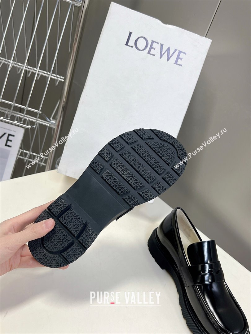 Loewe Blaze loafers in shiny calfskin Black 2023 (KER-231205068)