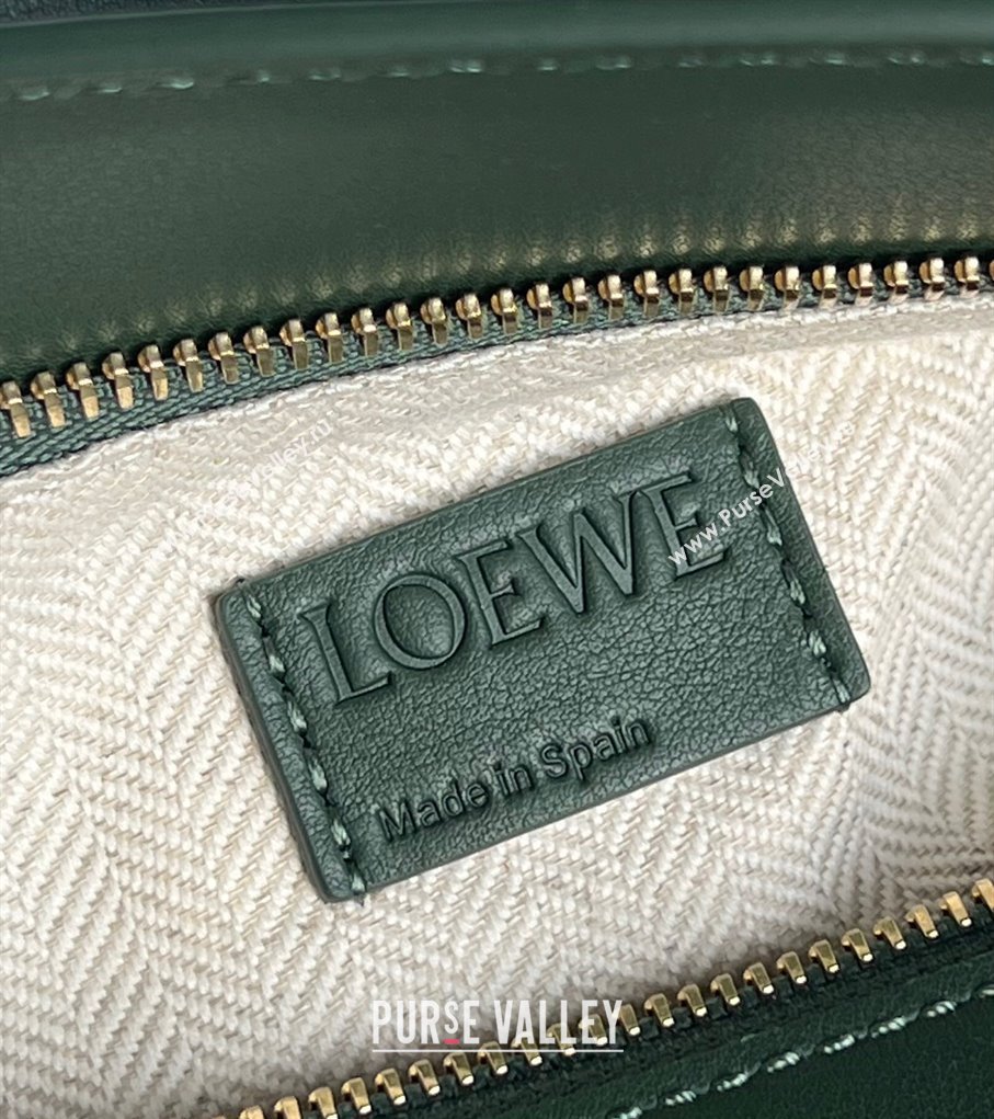 Loewe Small Puzzle Edge bag in Smooth Calfskin Bottle Green 2024 0202 (Ys-240202058)