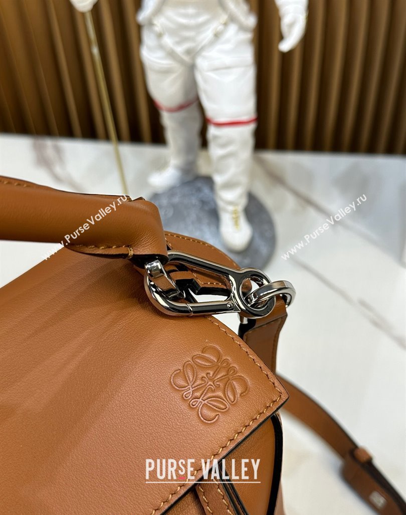 Loewe Small Puzzle Edge bag in Smooth Calfskin Caramel Brown 2024 0202 (Ys-240202062)