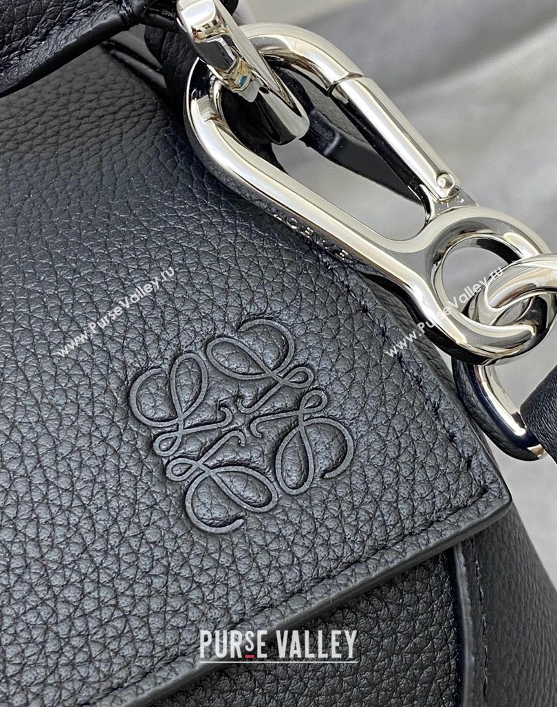 Loewe Small Puzzle Edge bag in Litchi-Grained Calfskin Black 2024 0202 (Ys-240202065)