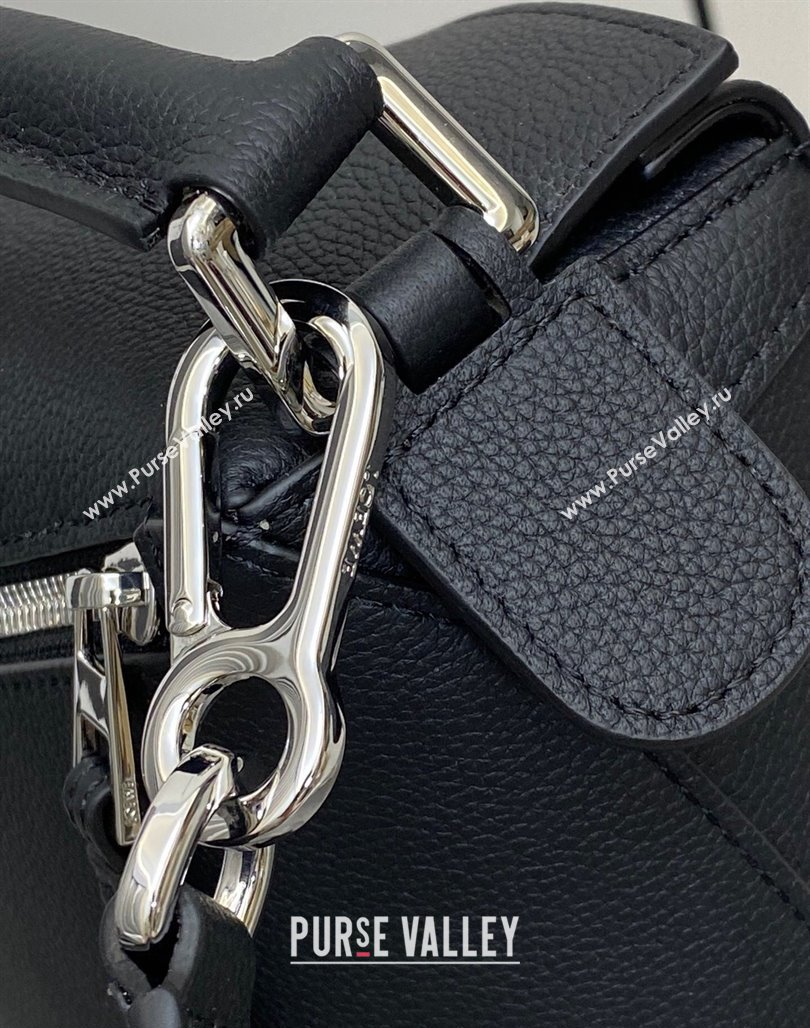 Loewe Small Puzzle Edge bag in Litchi-Grained Calfskin Black 2024 0202 (Ys-240202065)