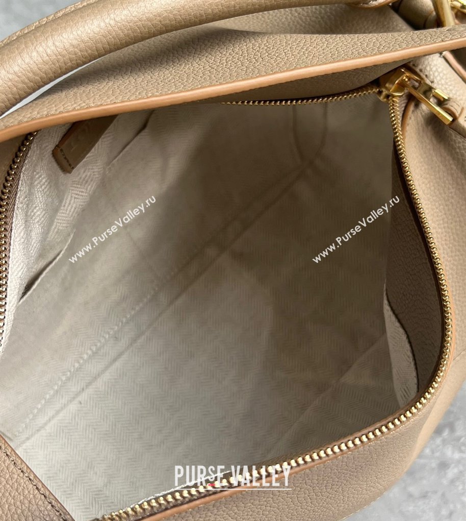 Loewe Puzzle Medium Bag in Litchi-Grained Calfskin Sand Beige 2024 3002B (nana-240202068)