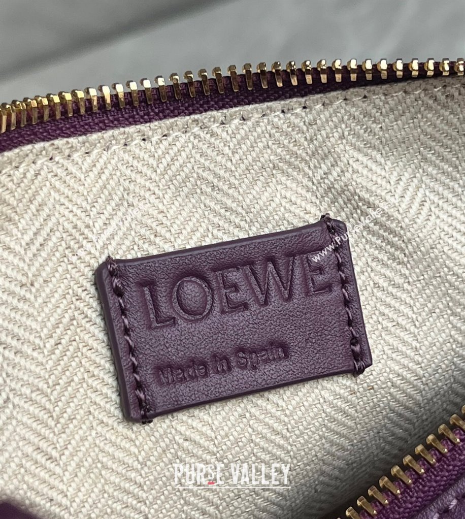 Loewe Mini Hammock Hobo bag in Classic Calfskin Dark Purple 2023 262315 (Ys-240202042)