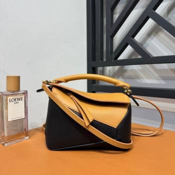 Loewe Mini Puzzle bag in Classic Calfskin Black/Brown 2024 0202 (Ys-240202043)