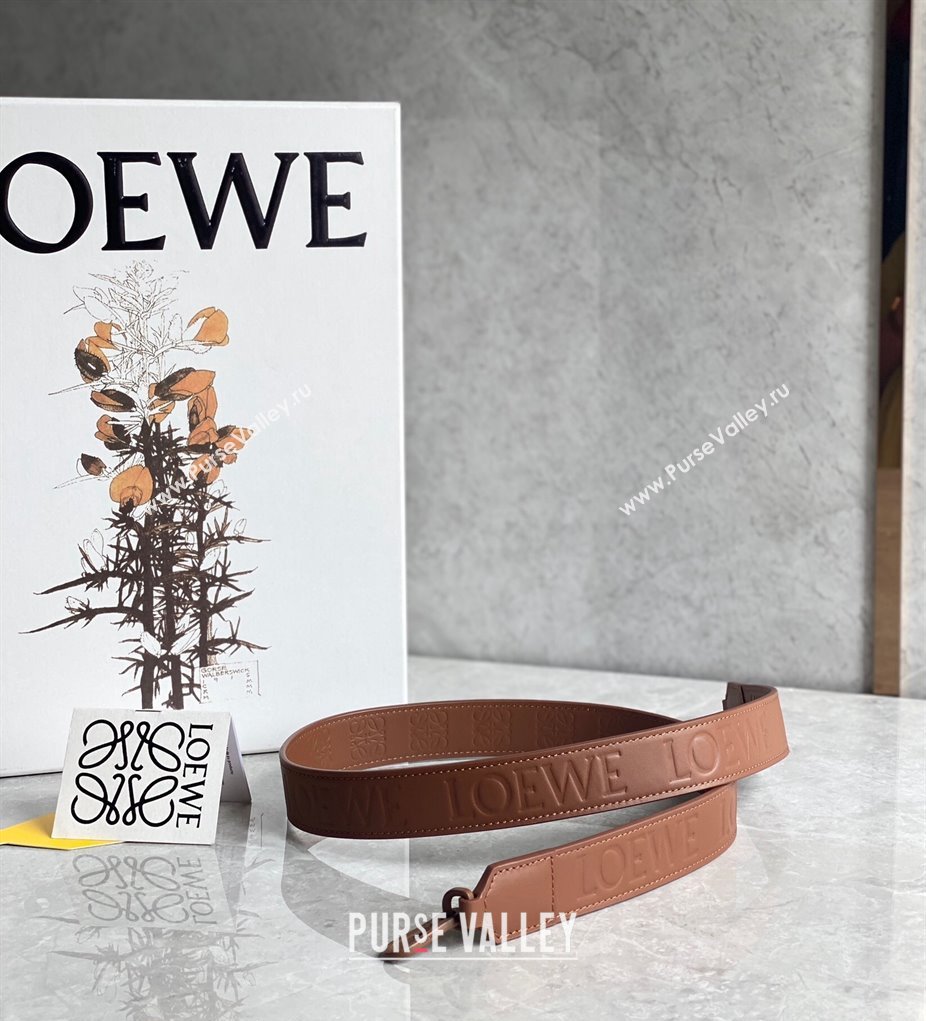 Loewe Mini Puzzle bag in Satin Calfskin with Wide Leather Strap Caramel Brown 2024 (Ys-240202076)