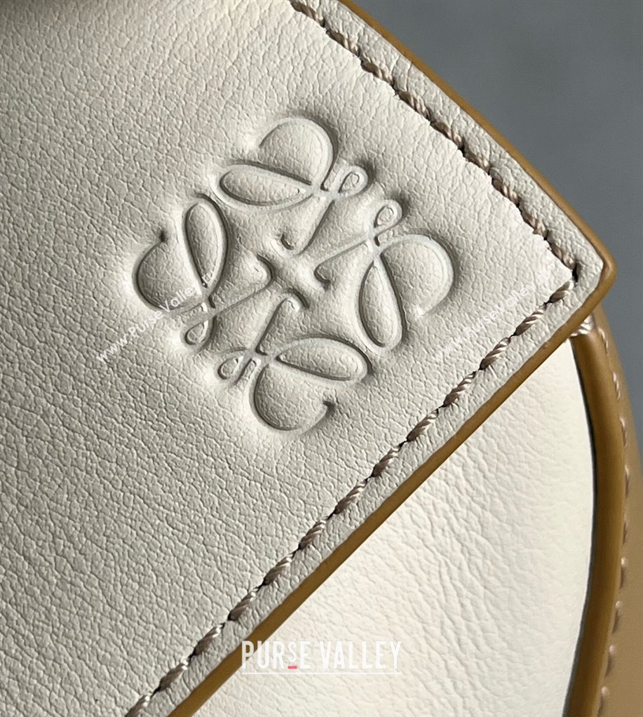 Loewe Mini Puzzle bag in Classic Calfskin White/Nude/Light Brown 2024 0202 (Ys-240202044)