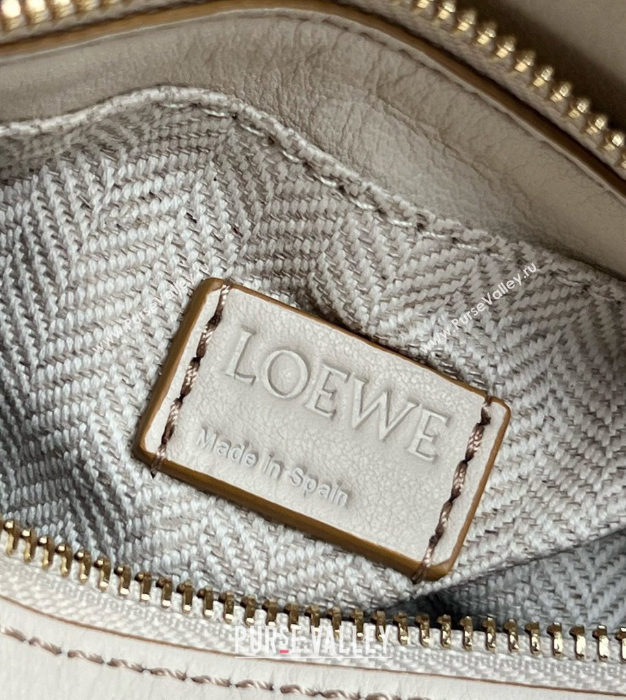 Loewe Mini Puzzle bag in Classic Calfskin White/Nude/Light Brown 2024 0202 (Ys-240202044)