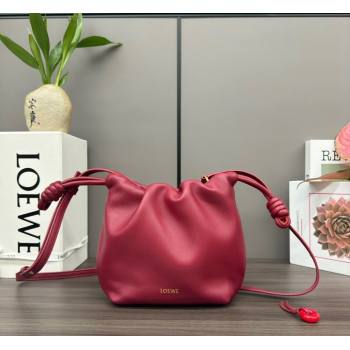 Loewe Mini Flamenco Purse bag in mellow nappa lambskin Red 2024 262333 (Ys-240221073)