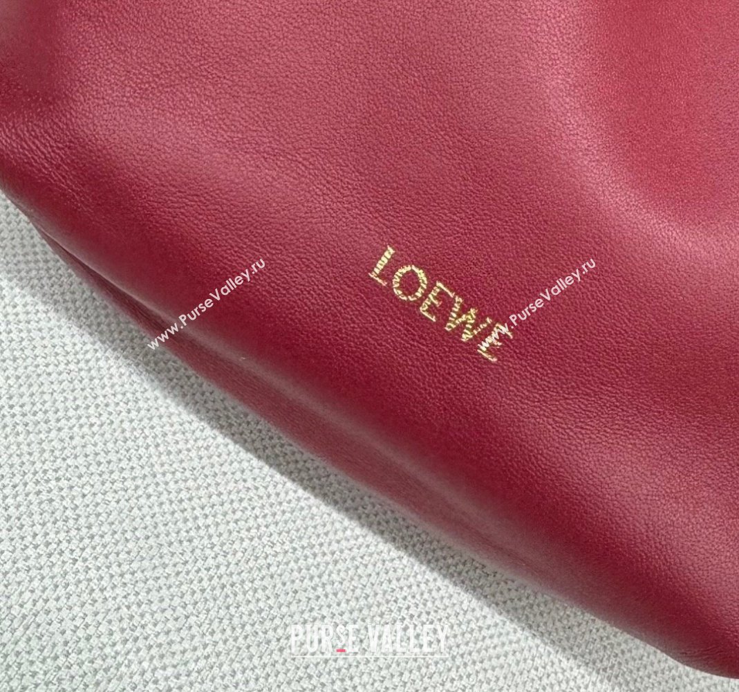 Loewe Mini Flamenco Purse bag in mellow nappa lambskin Red 2024 262333 (Ys-240221073)