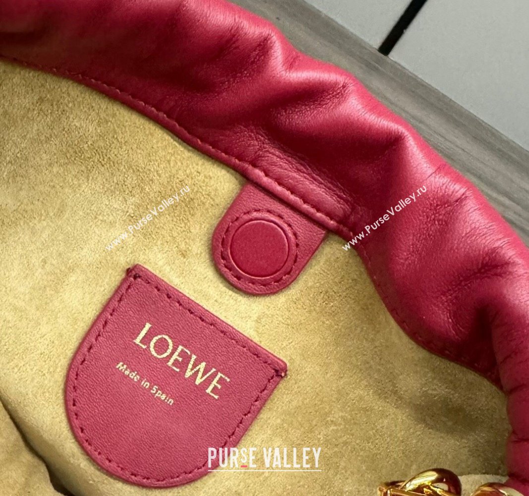 Loewe Mini Flamenco Purse bag in mellow nappa lambskin Red 2024 262333 (Ys-240221073)