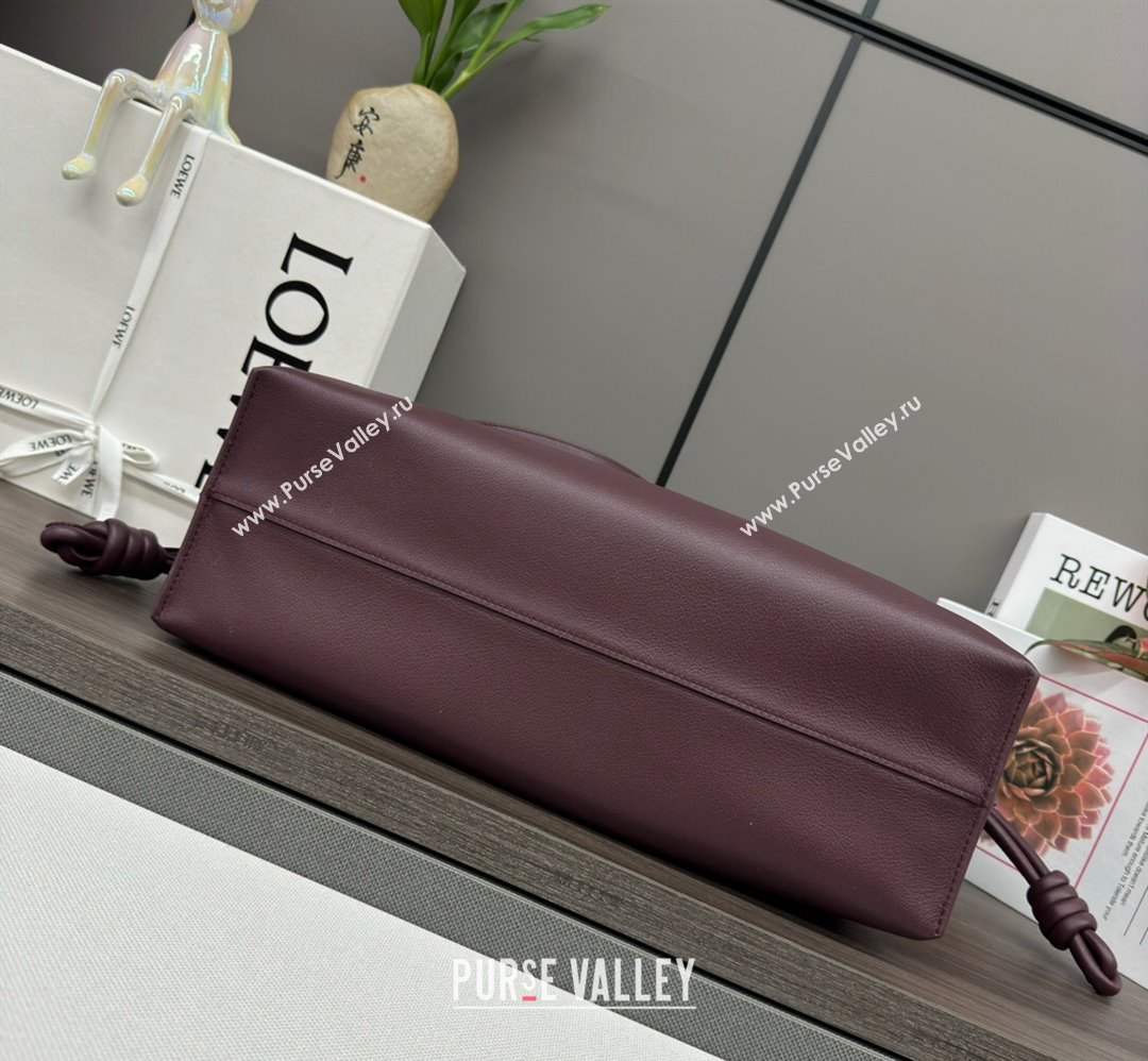 Loewe Large Flamenco clutch in nappa calfskin Dark Burgundy 2024 062350 (Ys-240221076)