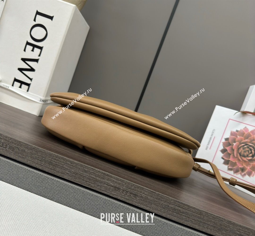 Loewe Paseo Satchel Bag in Shiny Nappa Calfskin Apricot 2023 062317 (Ys-240221083)