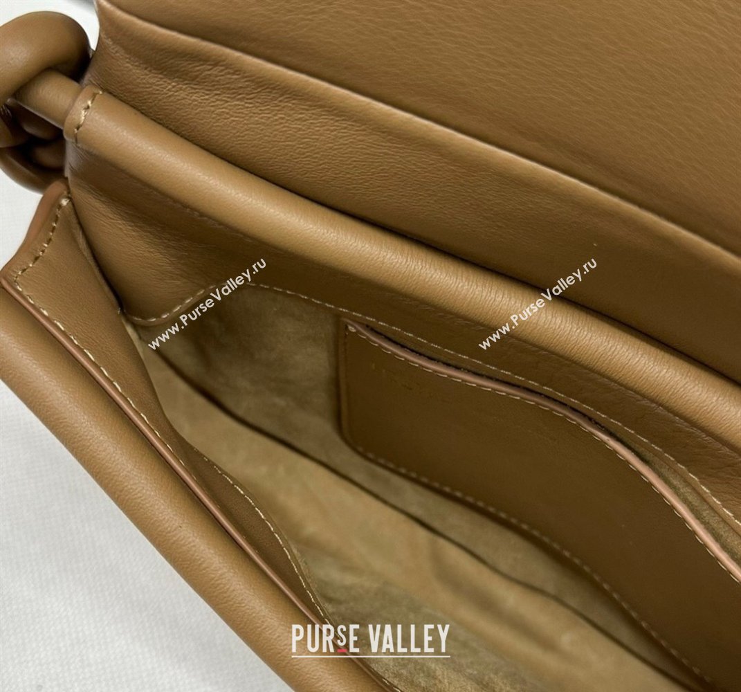 Loewe Paseo Satchel Bag in Shiny Nappa Calfskin Apricot 2023 062317 (Ys-240221083)