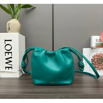 Loewe Mini Flamenco Purse bag in mellow nappa lambskin Emerald Green 2024 262333 (Ys-240221068)