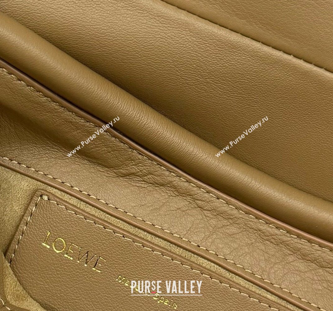 Loewe Paseo Satchel Bag in Shiny Nappa Calfskin Apricot 2023 062317 (Ys-240221083)