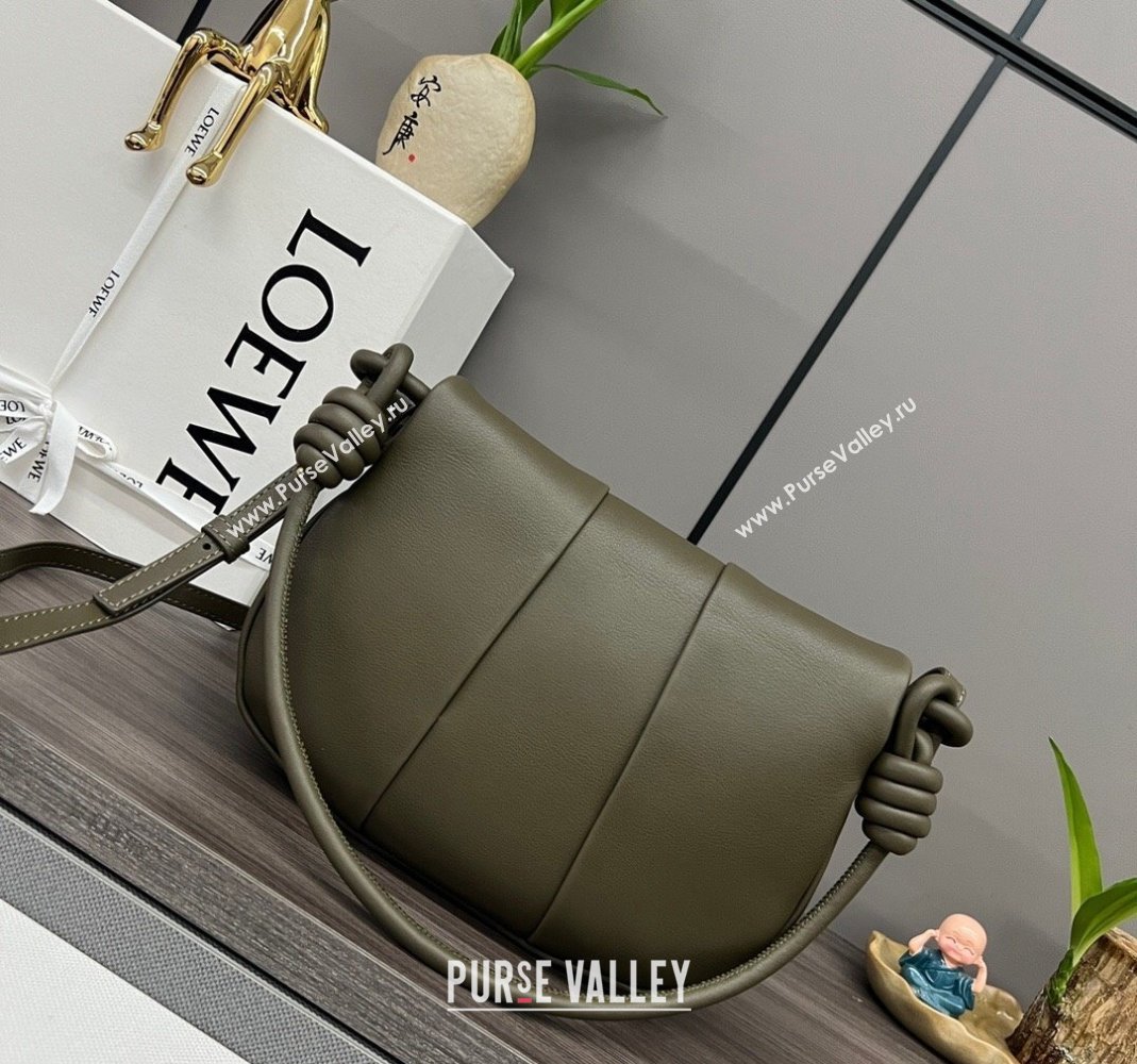 Loewe Paseo Satchel Bag in Shiny Nappa Calfskin Green 2 2023 062317 (Ys-240221084)