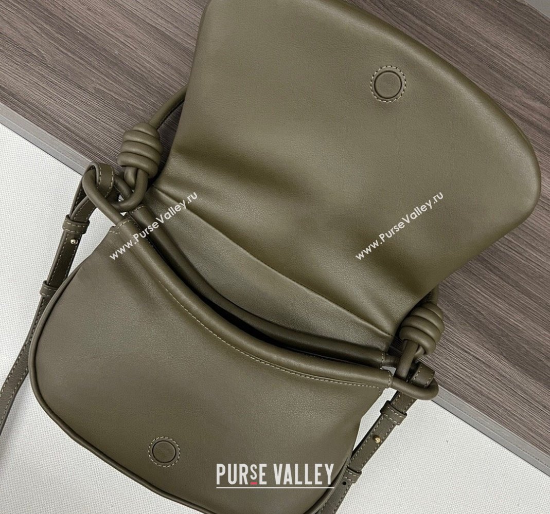 Loewe Paseo Satchel Bag in Shiny Nappa Calfskin Green 2 2023 062317 (Ys-240221084)