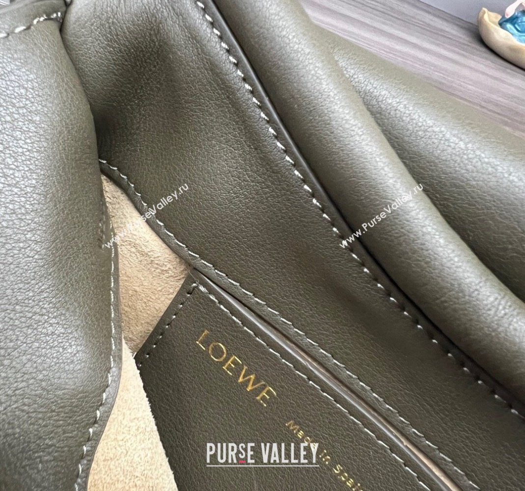 Loewe Paseo Satchel Bag in Shiny Nappa Calfskin Green 2 2023 062317 (Ys-240221084)