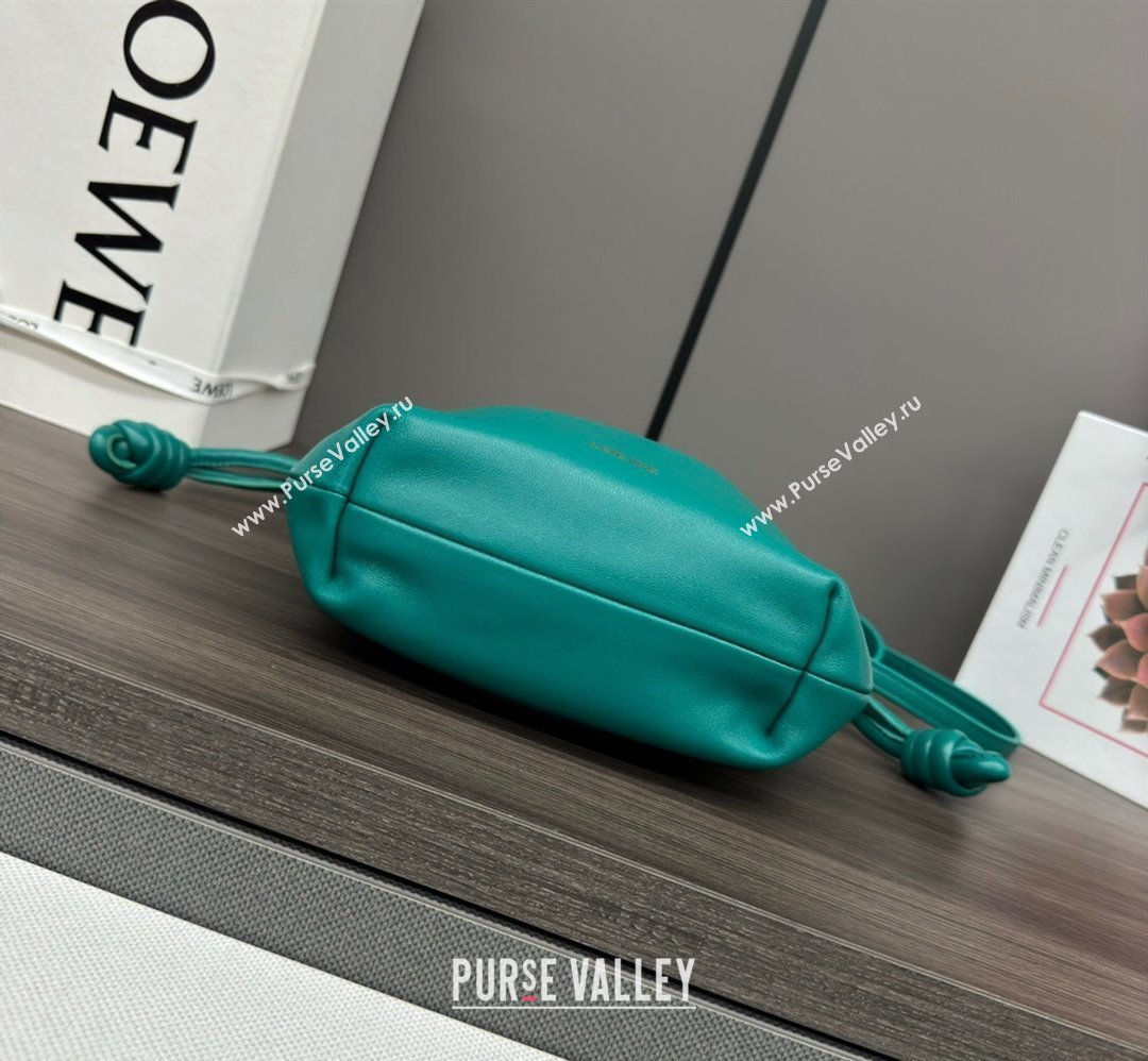 Loewe Mini Flamenco Purse bag in mellow nappa lambskin Emerald Green 2024 262333 (Ys-240221068)