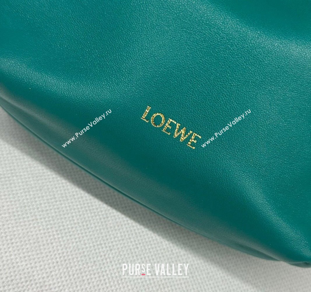 Loewe Mini Flamenco Purse bag in mellow nappa lambskin Emerald Green 2024 262333 (Ys-240221068)