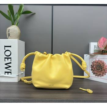 Loewe Mini Flamenco Purse bag in mellow nappa lambskin Candy Yellow 2024 262333 (Ys-240221070)