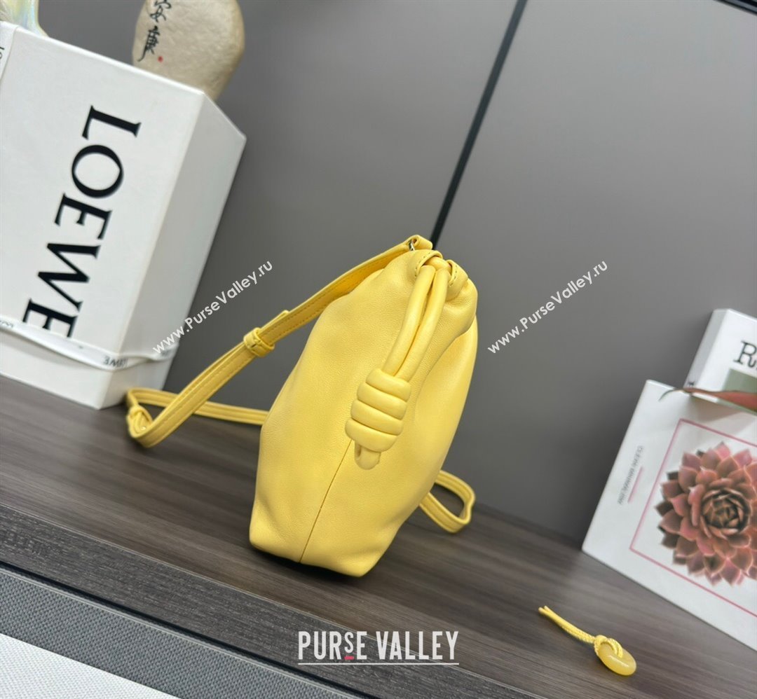 Loewe Mini Flamenco Purse bag in mellow nappa lambskin Candy Yellow 2024 262333 (Ys-240221070)