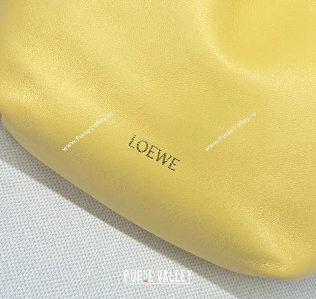 Loewe Mini Flamenco Purse bag in mellow nappa lambskin Candy Yellow 2024 262333 (Ys-240221070)