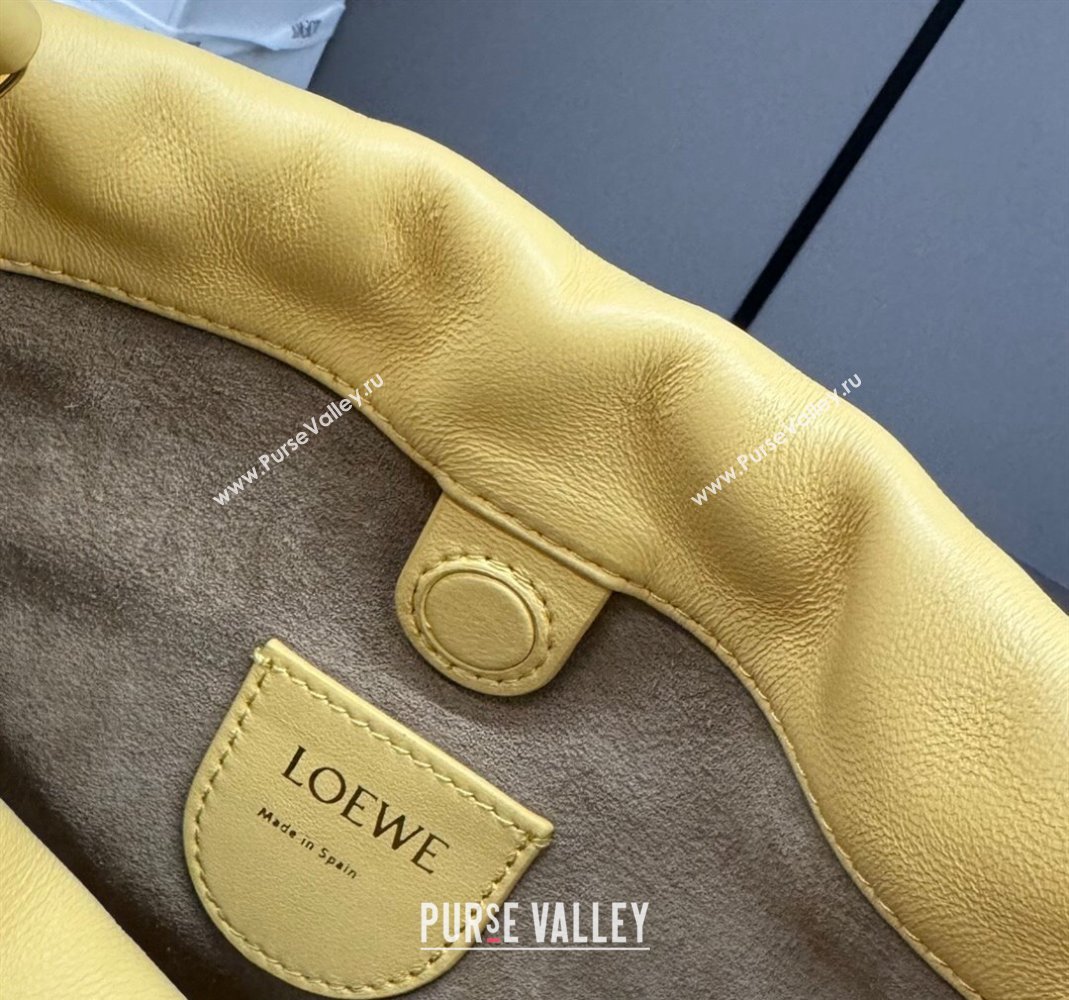 Loewe Mini Flamenco Purse bag in mellow nappa lambskin Candy Yellow 2024 262333 (Ys-240221070)