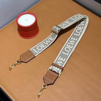 Loewe Logo Embroidered Shoulder Strap 4x105cm Brown/Gold 2024 (nana-240314009)