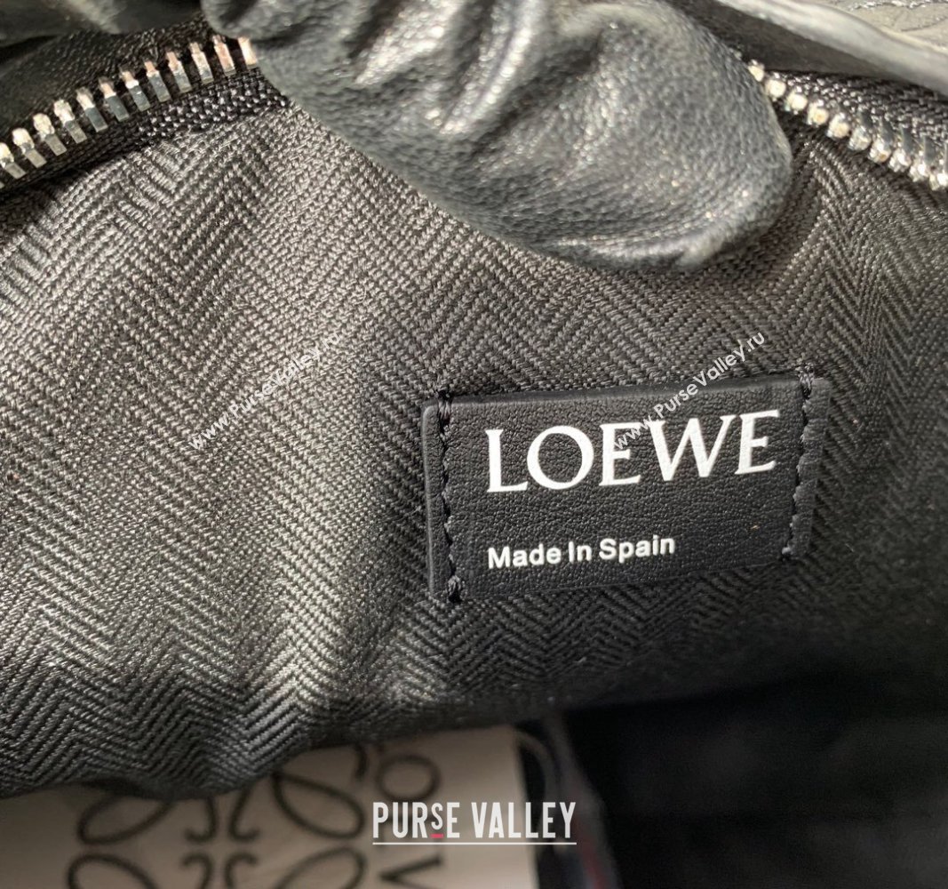 Loewe T Pouch in Anagram Calfskin Black 2024 3040 (nana-240314012)