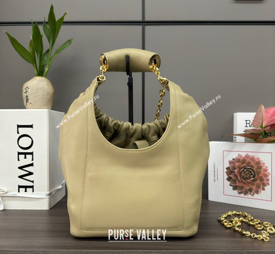 Loewe Small Squeeze bag in nappa lambskin Clay Green 2023 652329 (Ys-240418054)