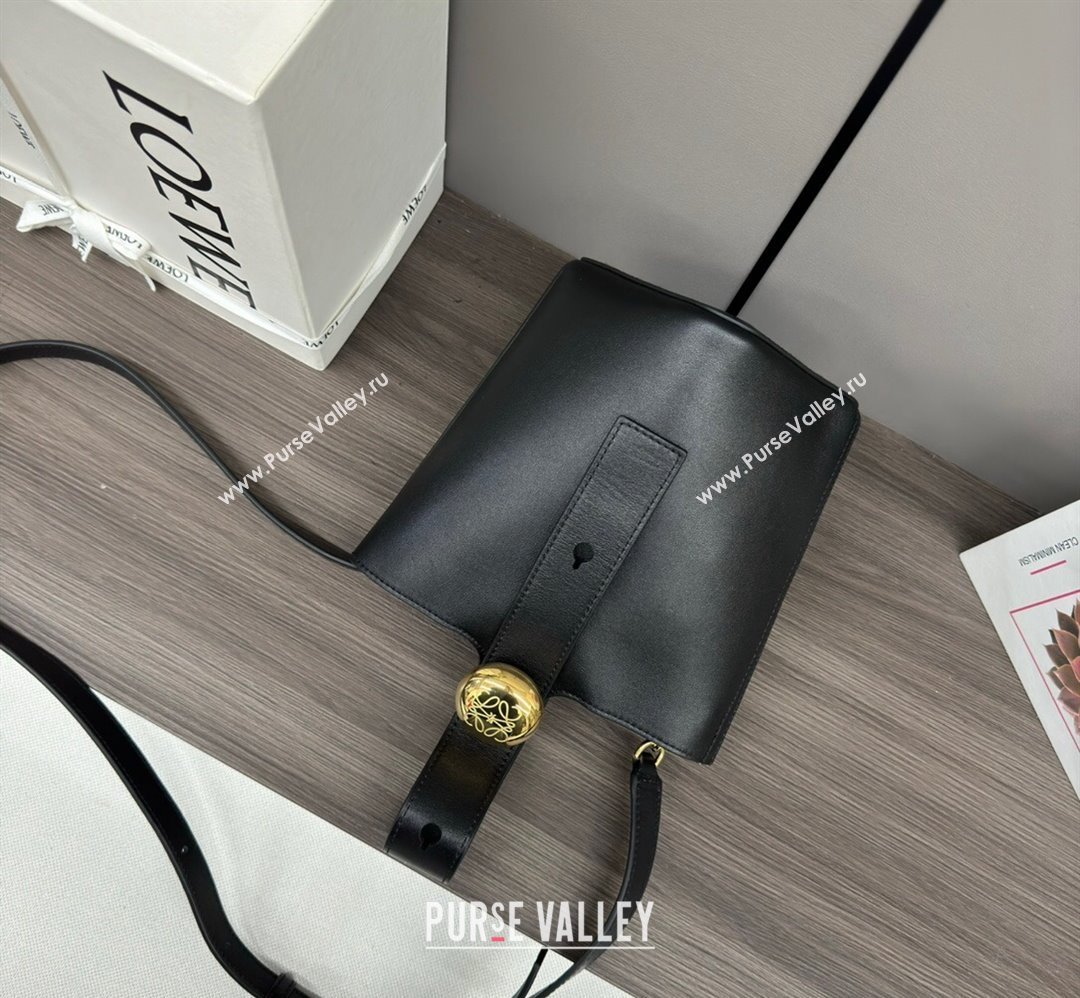 Loewe Mini Pebble Bucket bag in mellow calfskin Black 2024 062342 (Ys-240418061)