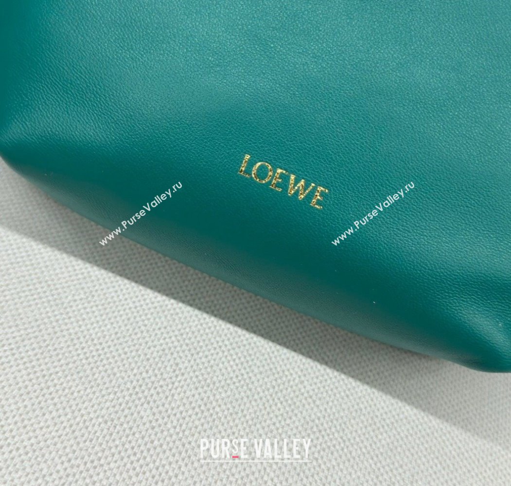 Loewe Mini Flamenco Purse bag in mellow nappa lambskin Emerald Green 2024 412342 (Ys-240418075)