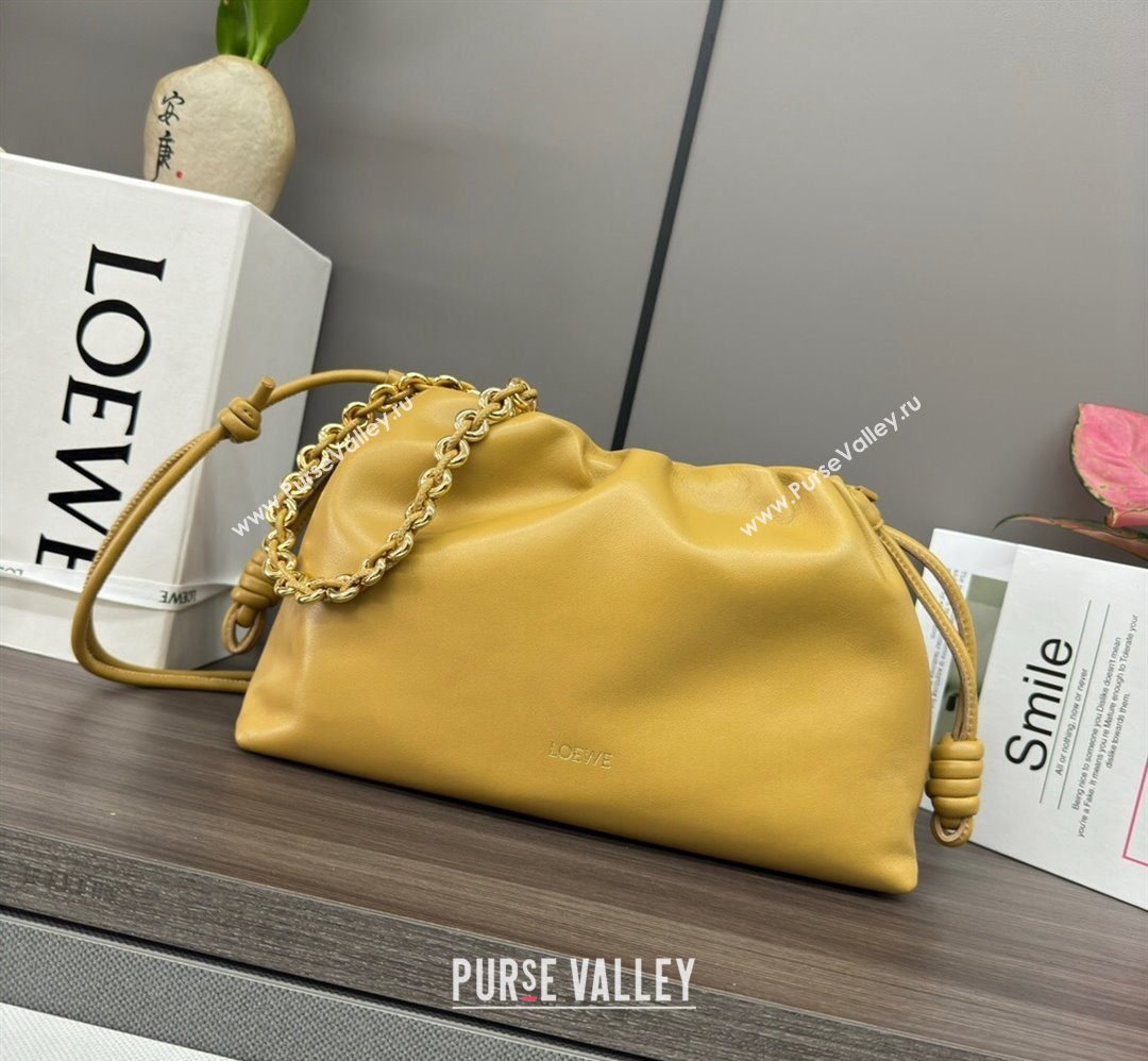 Loewe Small Flamenco Purse bag in mellow nappa lambskin Yellow 2024 012403 (Ys-240418080)