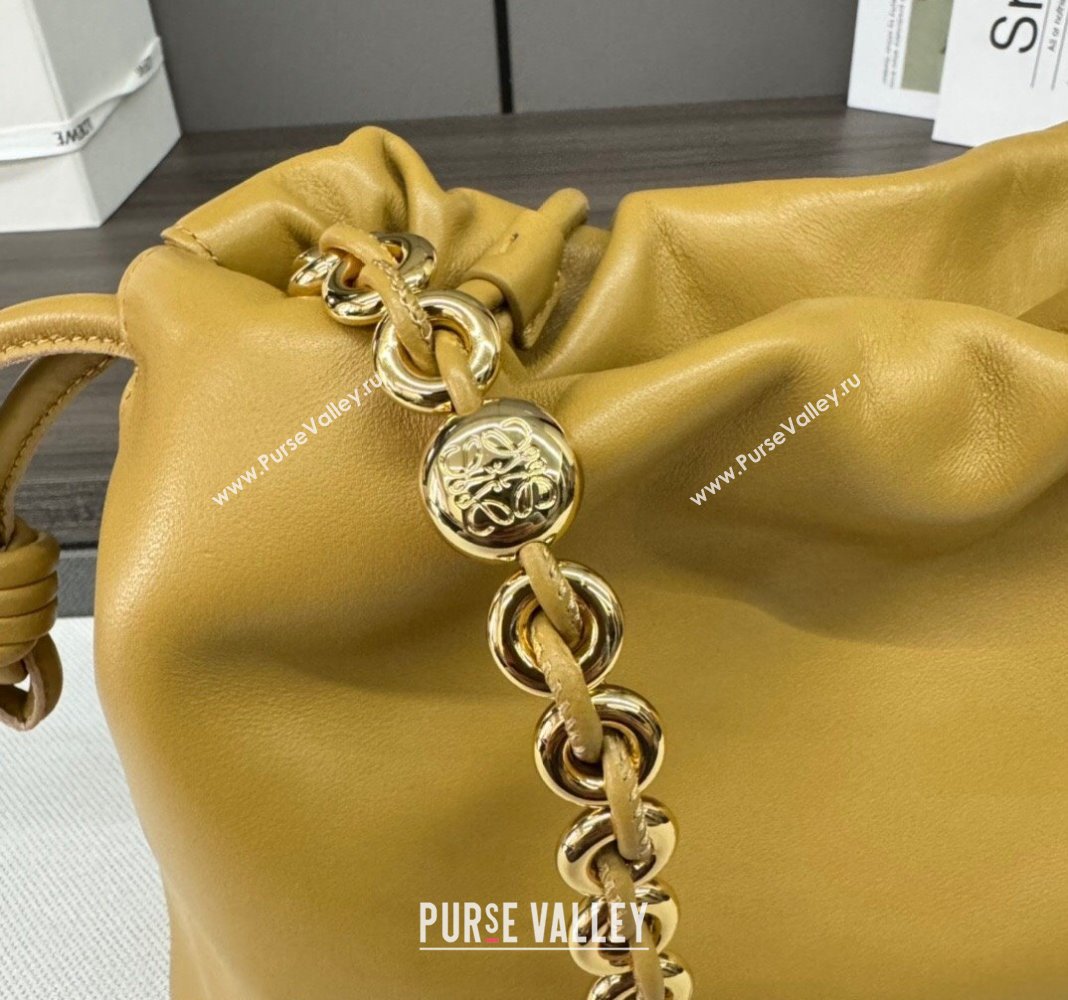 Loewe Small Flamenco Purse bag in mellow nappa lambskin Yellow 2024 012403 (Ys-240418080)