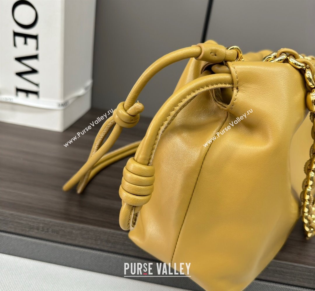 Loewe Small Flamenco Purse bag in mellow nappa lambskin Yellow 2024 012403 (Ys-240418080)