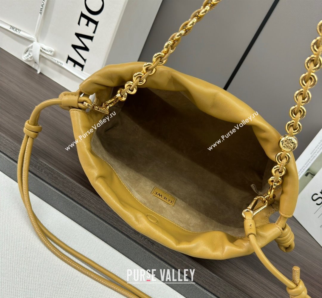 Loewe Small Flamenco Purse bag in mellow nappa lambskin Yellow 2024 012403 (Ys-240418080)