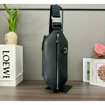 Loewe Convertible Sling Shoulder Bag in classic calfskin Black 2024 262243 (Ys-240418065)