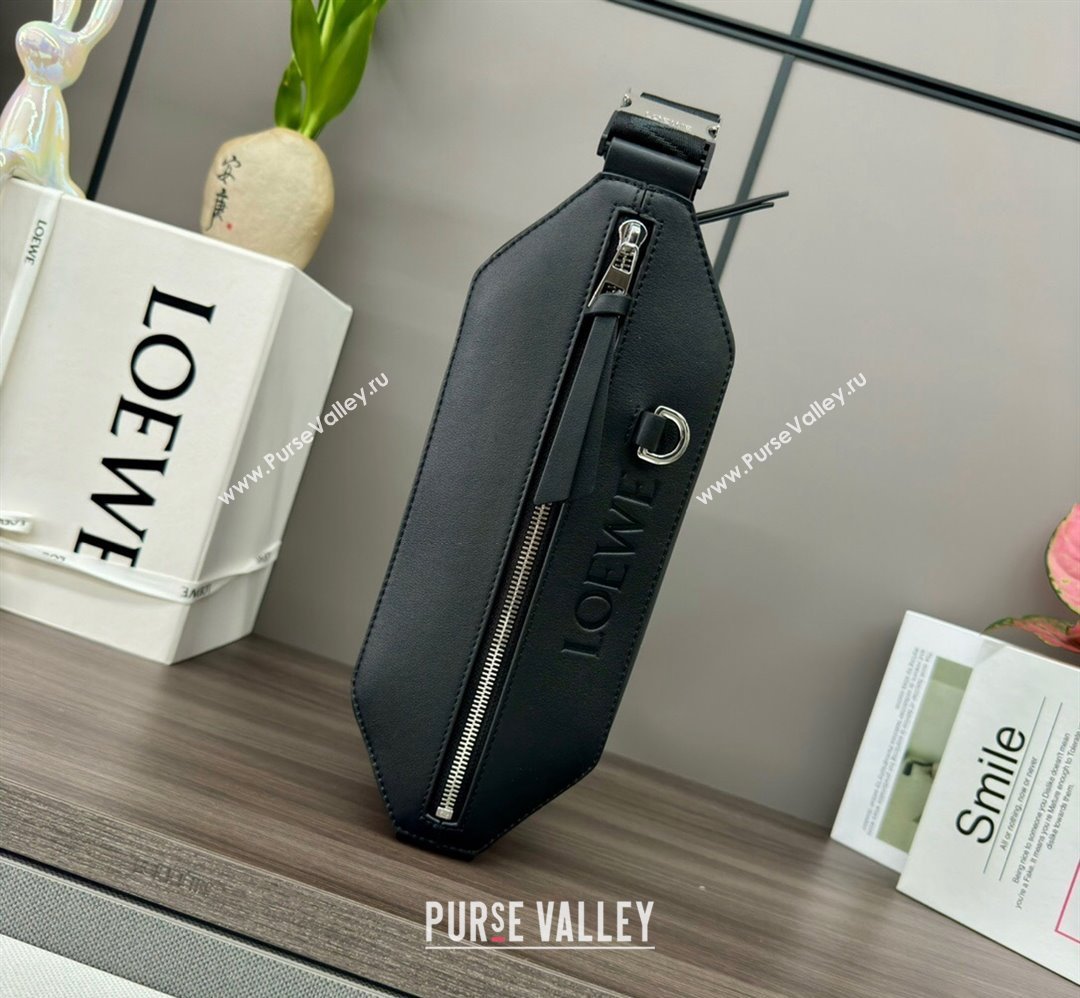 Loewe Convertible Sling Shoulder Bag in classic calfskin Black 2024 262243 (Ys-240418065)