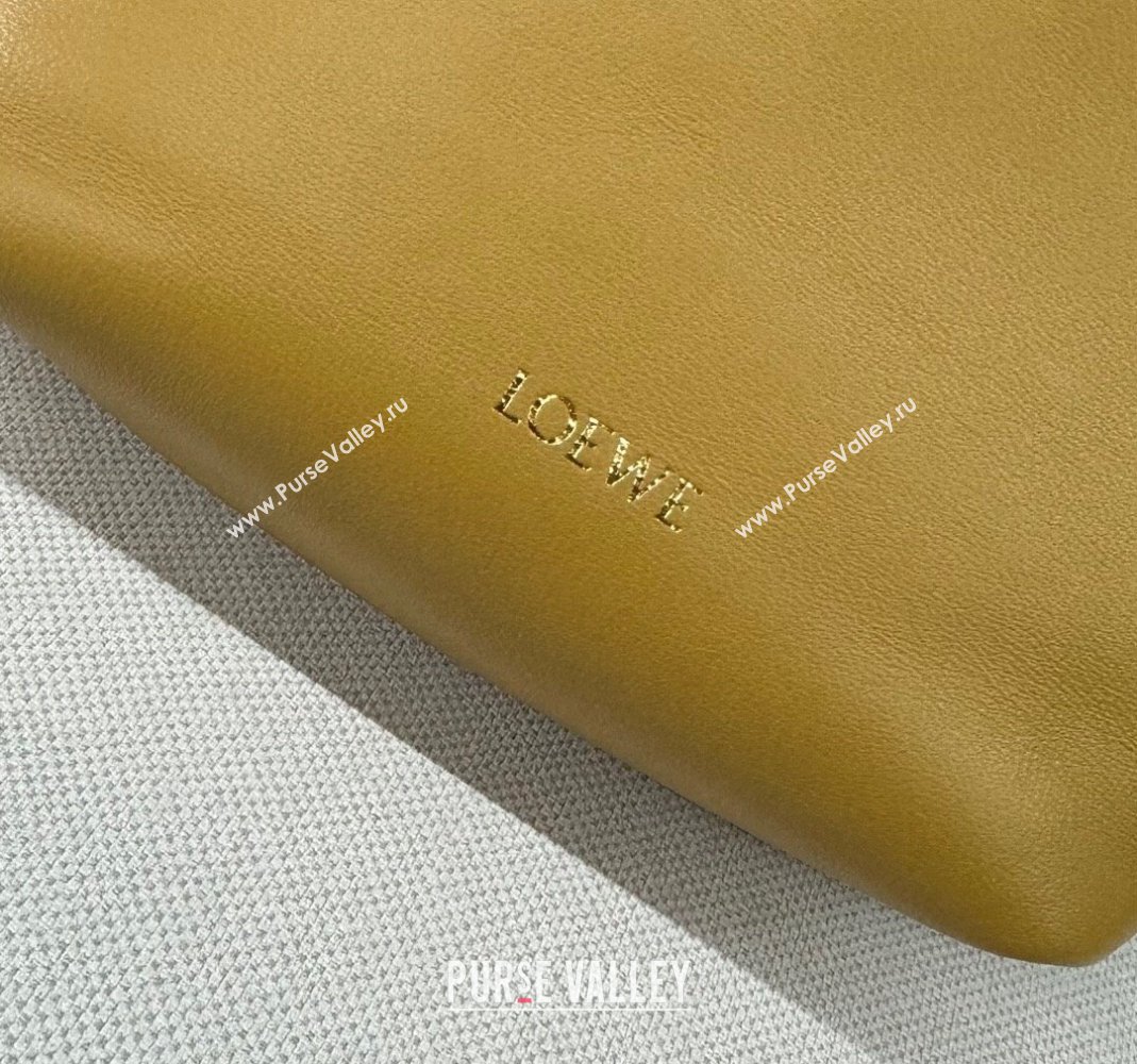 Loewe Mini Flamenco Purse bag in mellow nappa lambskin Yellow 2024 412342 (Ys-240418076)
