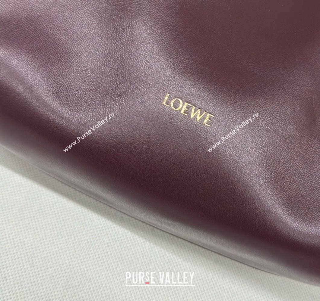 Loewe Small Flamenco Purse bag in mellow nappa lambskin Dark Burgundy 2024 012403 (Ys-240418078)