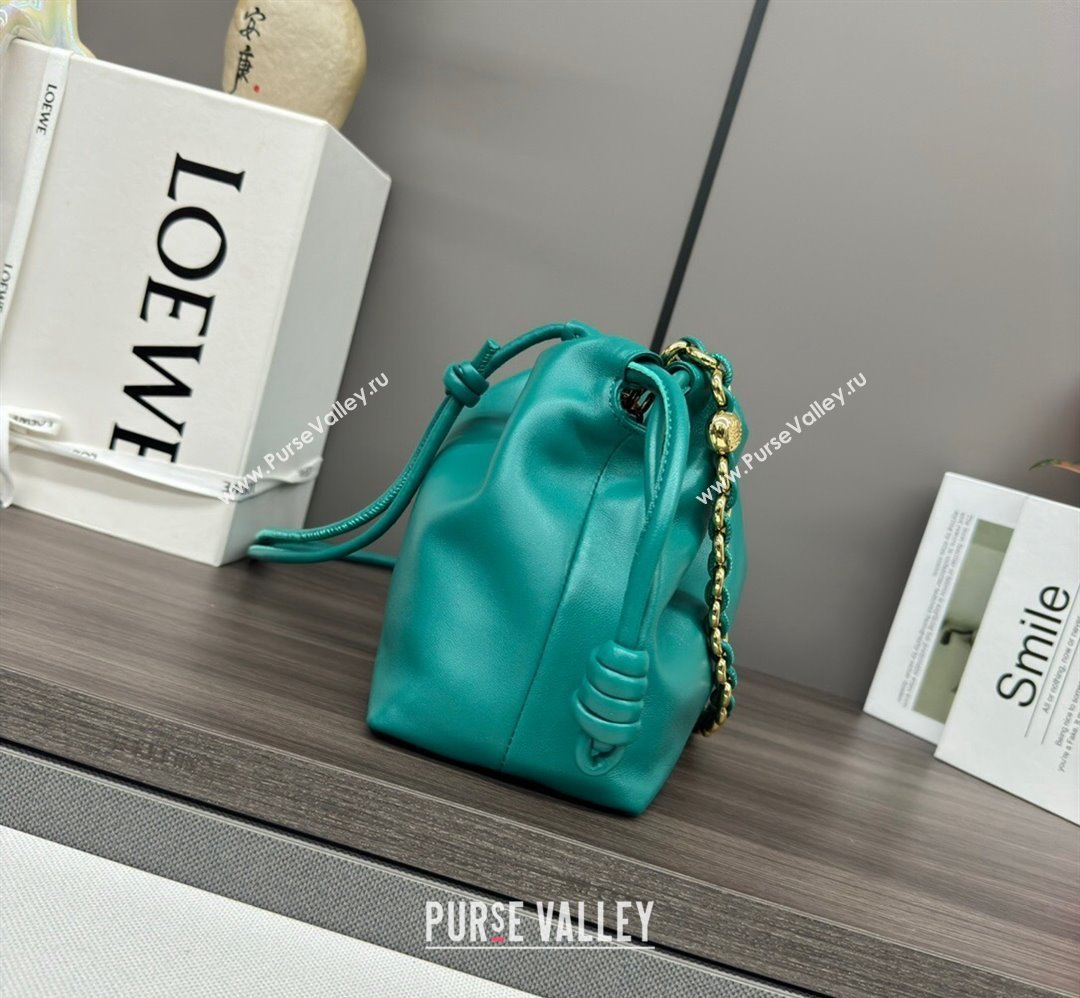 Loewe Small Flamenco Purse bag in mellow nappa lambskin Emerald Green 2024 012403 (Ys-240418079)