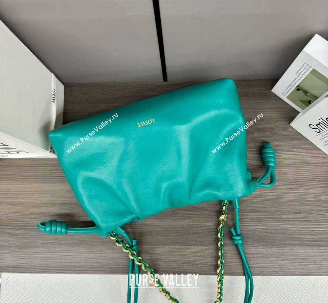 Loewe Small Flamenco Purse bag in mellow nappa lambskin Emerald Green 2024 012403 (Ys-240418079)