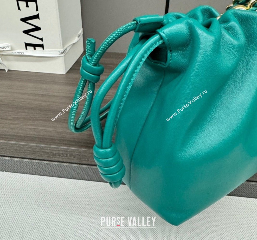 Loewe Small Flamenco Purse bag in mellow nappa lambskin Emerald Green 2024 012403 (Ys-240418079)