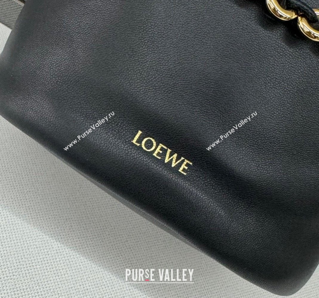 Loewe Flamenco Purse Bucket bag in mellow nappa lambskin Black 2024 012406 (Ys-240805032)