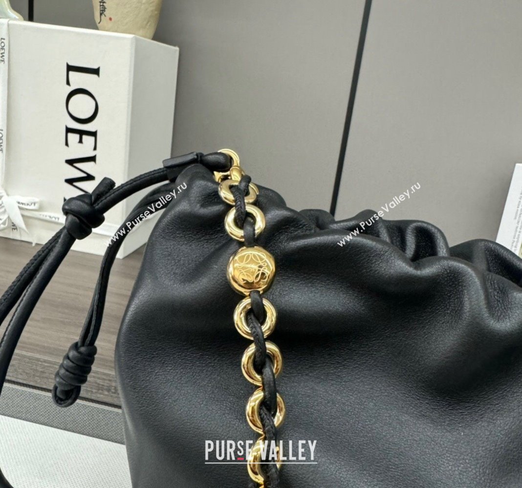 Loewe Flamenco Purse Bucket bag in mellow nappa lambskin Black 2024 012406 (Ys-240805032)